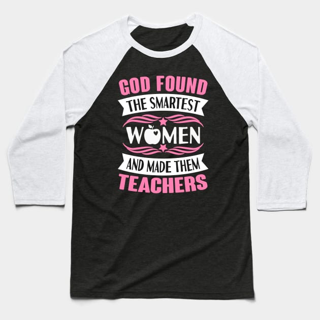 SMART WOMAN TEACHER Baseball T-Shirt by NASMASHOP